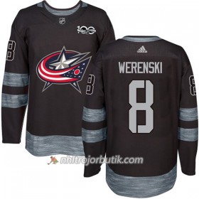 Män Ishockey Blue Jackets Tröja Zach Werenski 8 1917-2017 100th Anniversary Adidas Svart Authentic